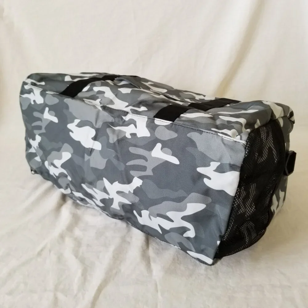 NEW! Lightweight Duffel Tote with Camo Design, Shoe Storage & Shoulder Strap